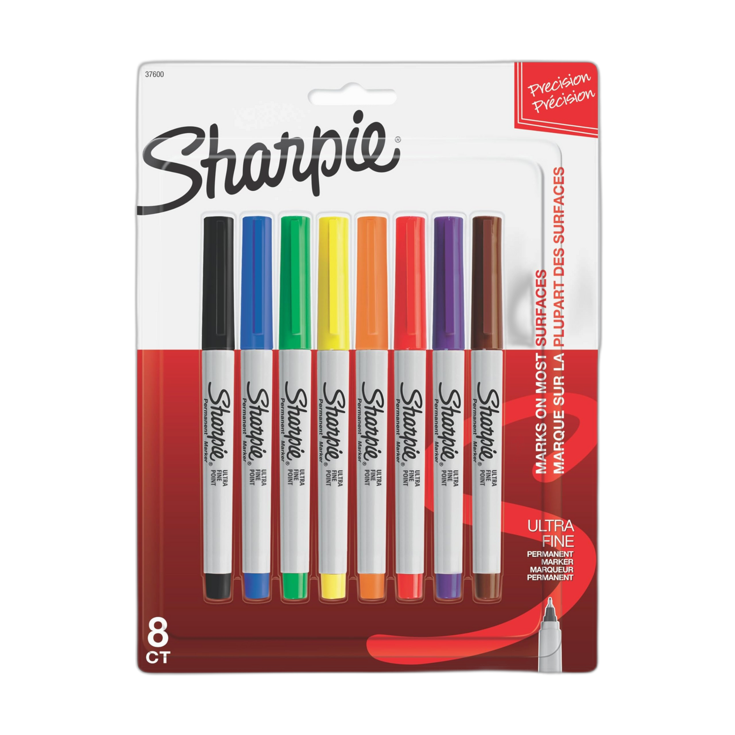 Sharpie 37600PP Permanent Markers, Ultra Fine Point, Classic Colors, 8 Count