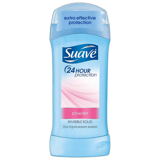 Suave Invisible Solid Baby Powder For Women, 2.6 oz