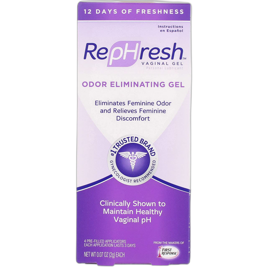 RepHresh Odor Eliminating Vaginal Gel, Feminine Care pH Balance for Women, 4 Count (0.7oz)