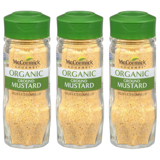 McCormick Gourmet Organic Ground Mustard, 1.75 oz (Pack of 3)