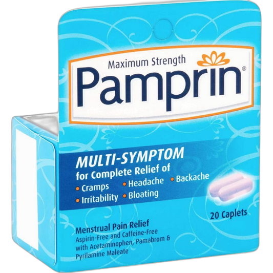 Pamprin Menstrual Pain Relief Multi Symptom -- 20 Capsules
