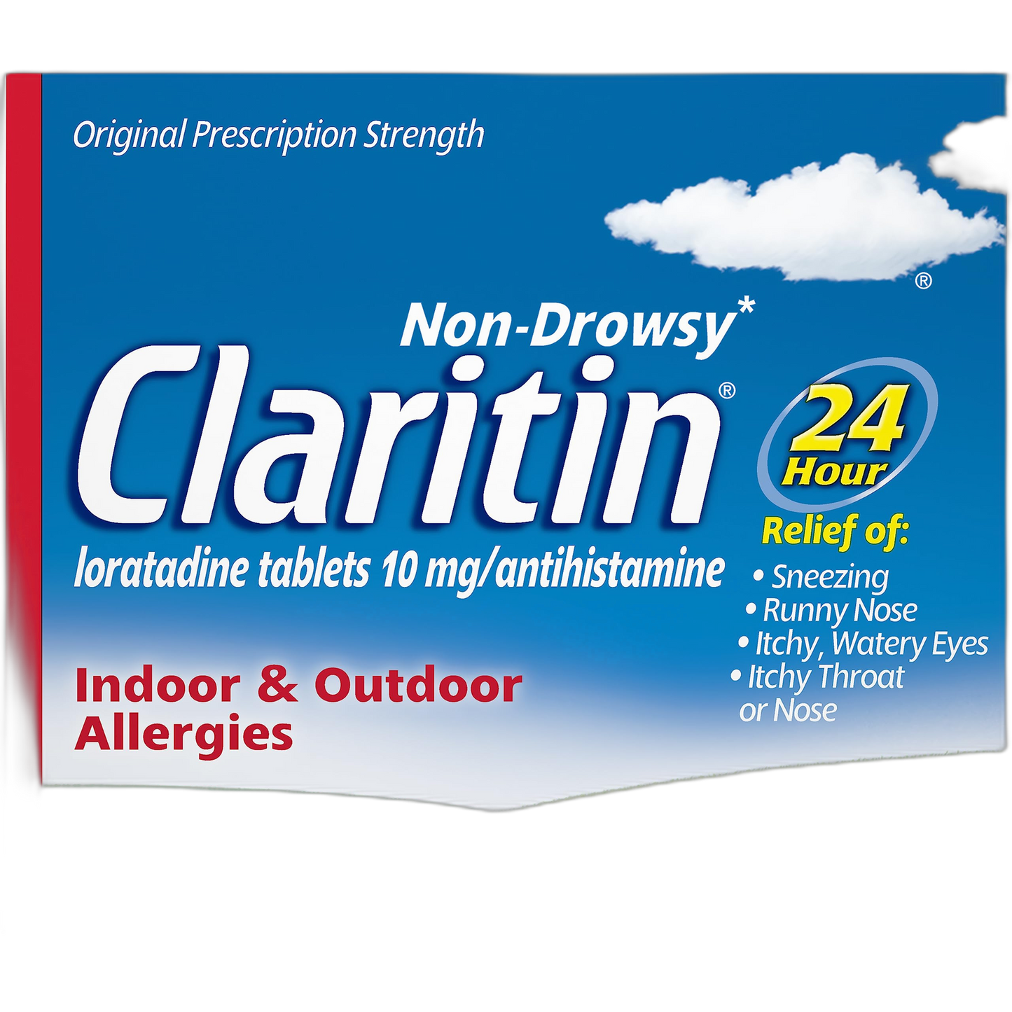 Claritin 24 HR Non Drowsy Allergy Medicine, Loratadine antihistamine tablets, 10 Ct