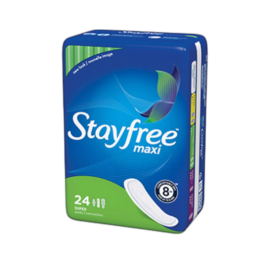 Stayfree Super Maxi Pads, Heavy Protection, 24 ct (X301272100)