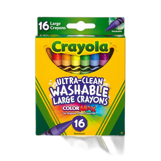 Crayola Ultra Clean Washable Crayons, Large Crayons for Toddlers, 16 Count, Gifts for Kids