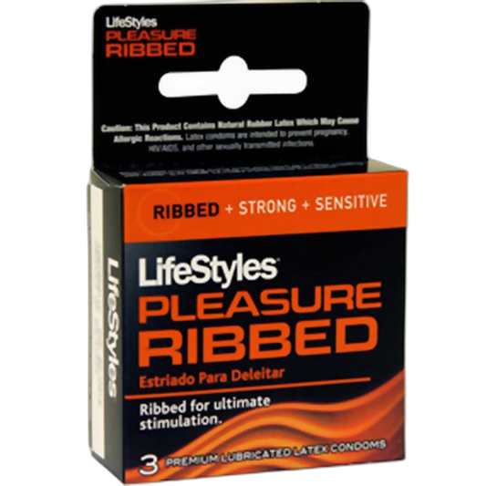 Lifestyles Ultra Sensitive Rib Bed 3pack