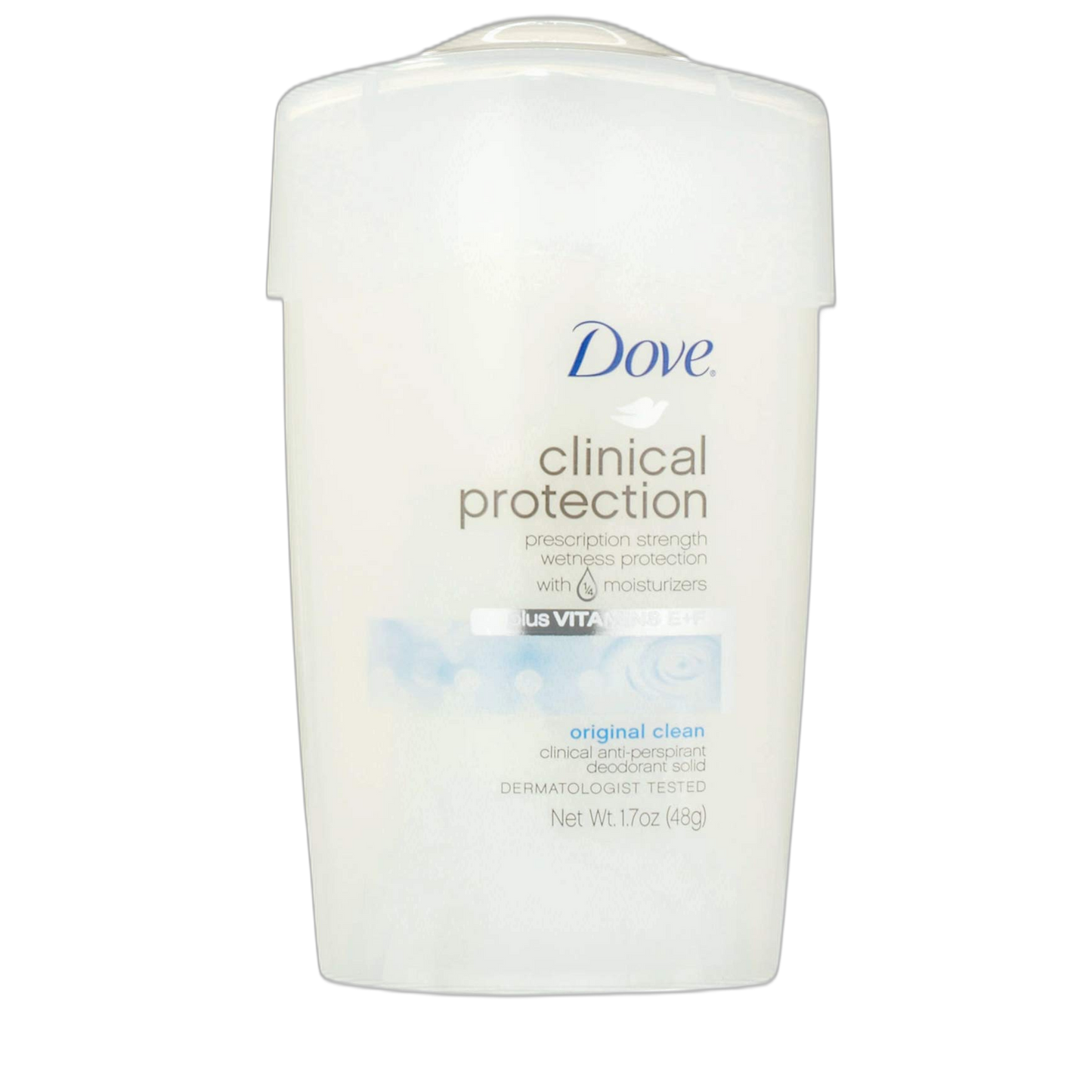 Dove Clinical Protection Antiperspirant/Deodorant, Original Clean, Stick, 1.7 Ounce (Pack of 2)