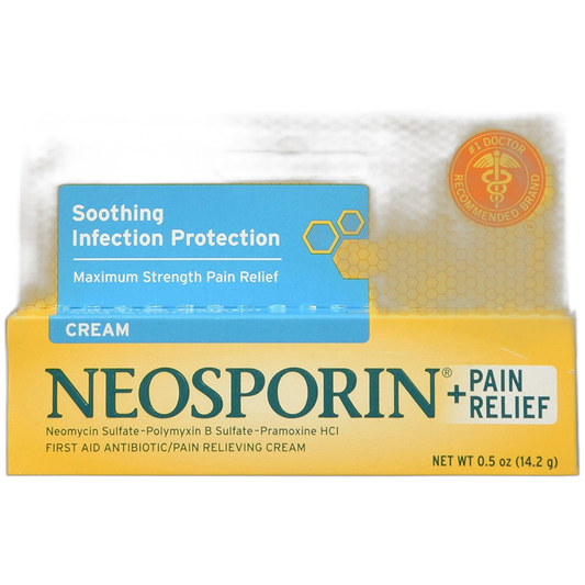 Neosporin Plus Pain Relief Cream, Maximum Strength, 0.5 oz (Pack of 4)