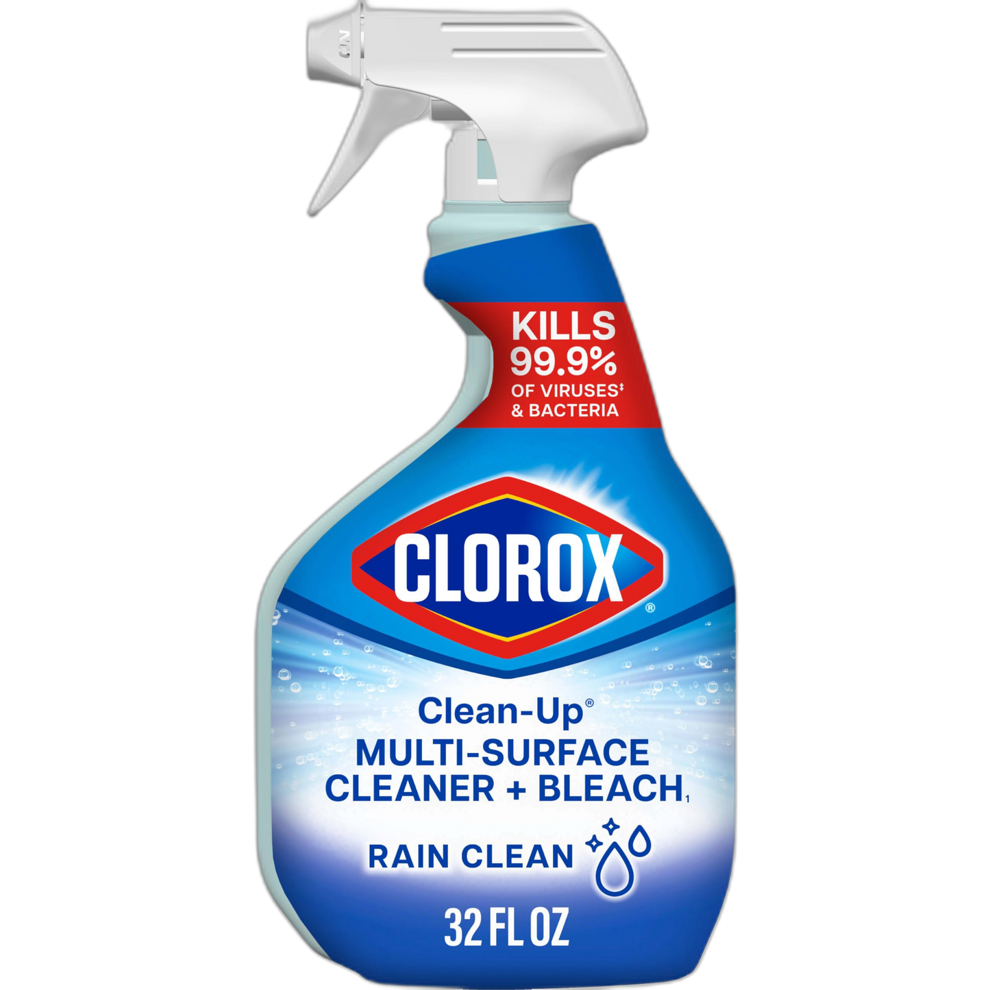 CLOROX Clean-Up Multi-Surface Cleaner with Bleach, Rain Clean, Spray, 32 Fl Oz (Package May Vary)