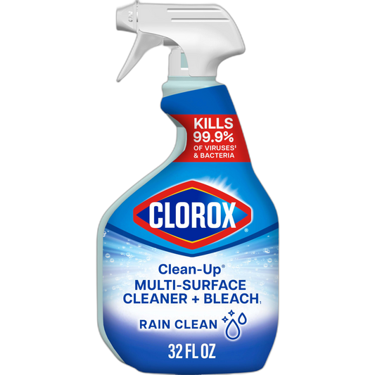 CLOROX Clean-Up Multi-Surface Cleaner with Bleach, Rain Clean, Spray, 32 Fl Oz (Package May Vary)