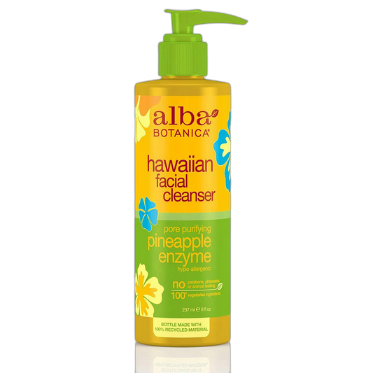Alba Botanica Pore Purifying Pineapple Enzyme Hawaiian Facial Cleanser, 8 oz. (Pack of 2)
