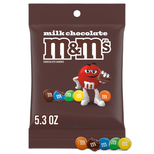 M&M'S Milk Chocolate Candy Peg Bag 5.3-Ounce (Pack of 12)