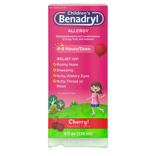 Children's Benadryl Allergy Liquid Cherry 8 oz