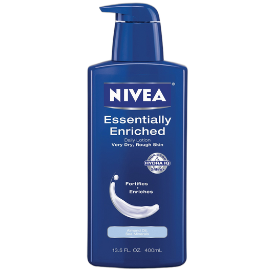 Nivea Essentially Enriched Daily Lotion Very Dry, Rough Skin, Almond oil, Sea Minerals 8.4 fl oz (250 ml) (Pack of 4)