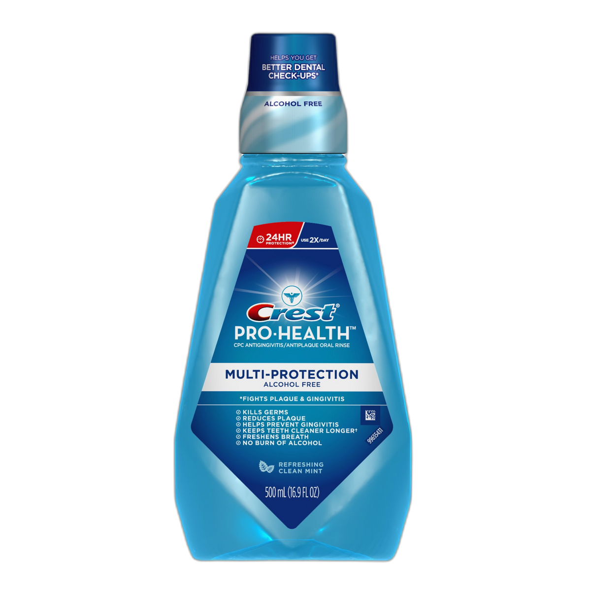 Crest Pro-Health Multi-Protection Refreshing Clean Mint Mouthwash 500 Ml (Pack of 12)