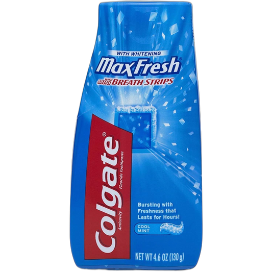 Colgate Max Fresh Liquid Toothpaste with Breath Strips, Cool Mint, 4.6-Ounce (6 Pack)