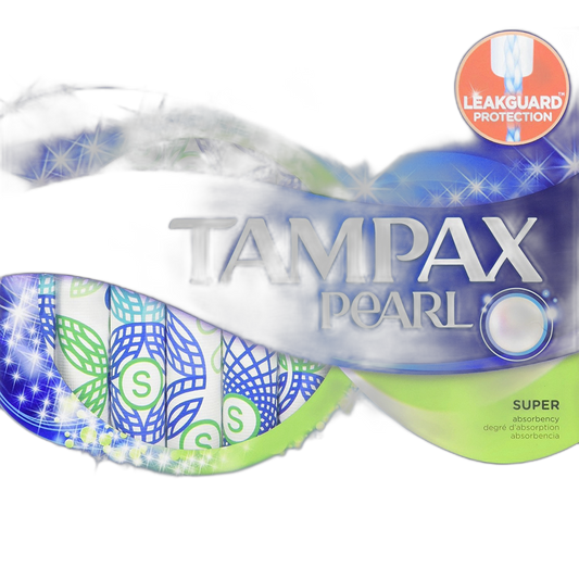 Tampax Pearl Plastic Super Absorbency, Unscented Tampons, 36 Count - Pack of 2 (72 Count Total)