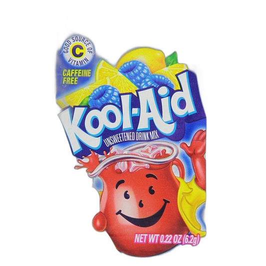 Kool-Aid Unsweetened Blue Raspberry Lemonade Artificially Flavored Powdered Drink Mix, 0.2 Ounce (Pack of 96)