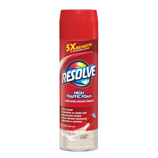 Resolve High Traffic Carpet Foam Cleaner, Carpet Cleaner, Cleans Freshens Softens & Removes Stains, 22 oz Can
