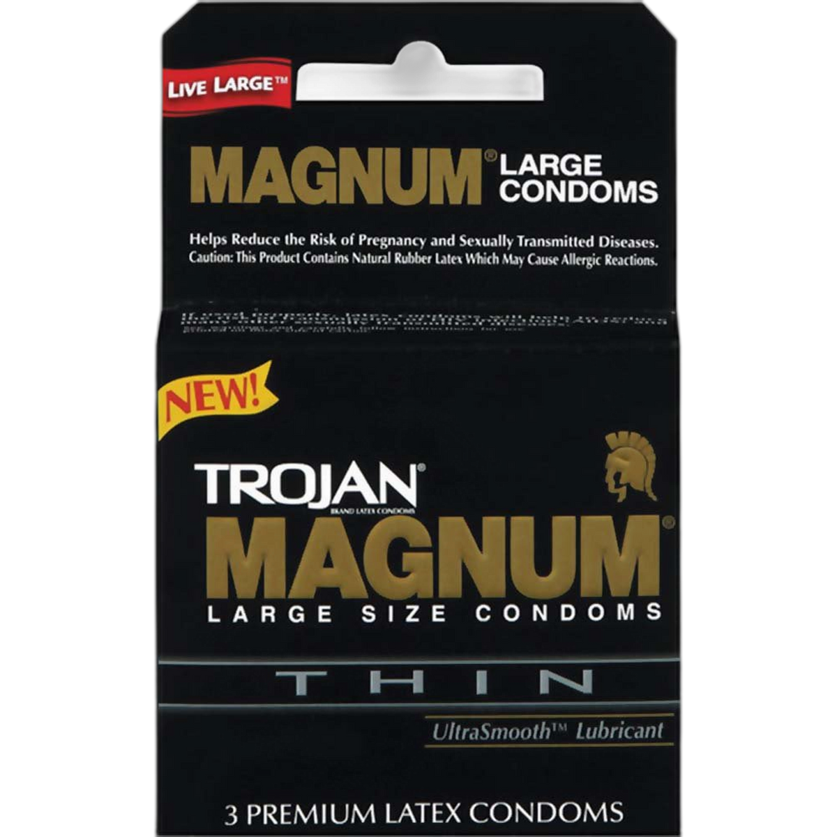TROJAN Magnum Thin Lubricated Condoms, 3 Count
