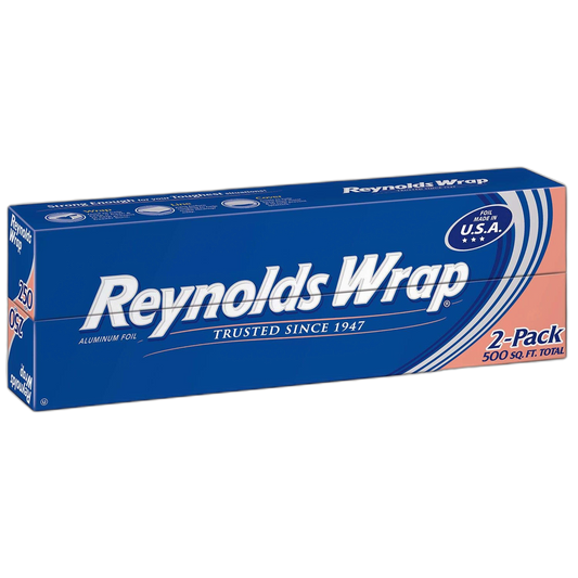 Reynolds Wrap Aluminum Foil, 500 sq ft,2 Count (Pack of 1)