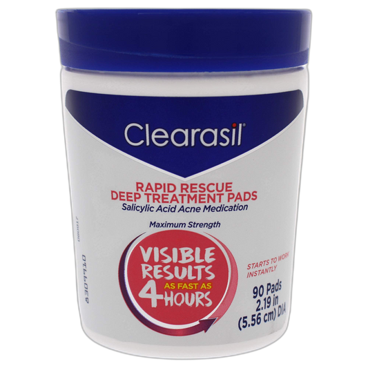 Clearasil Rapid Rescue Deep Treatment Cleansing Pads, 90 count (Pack of 3)