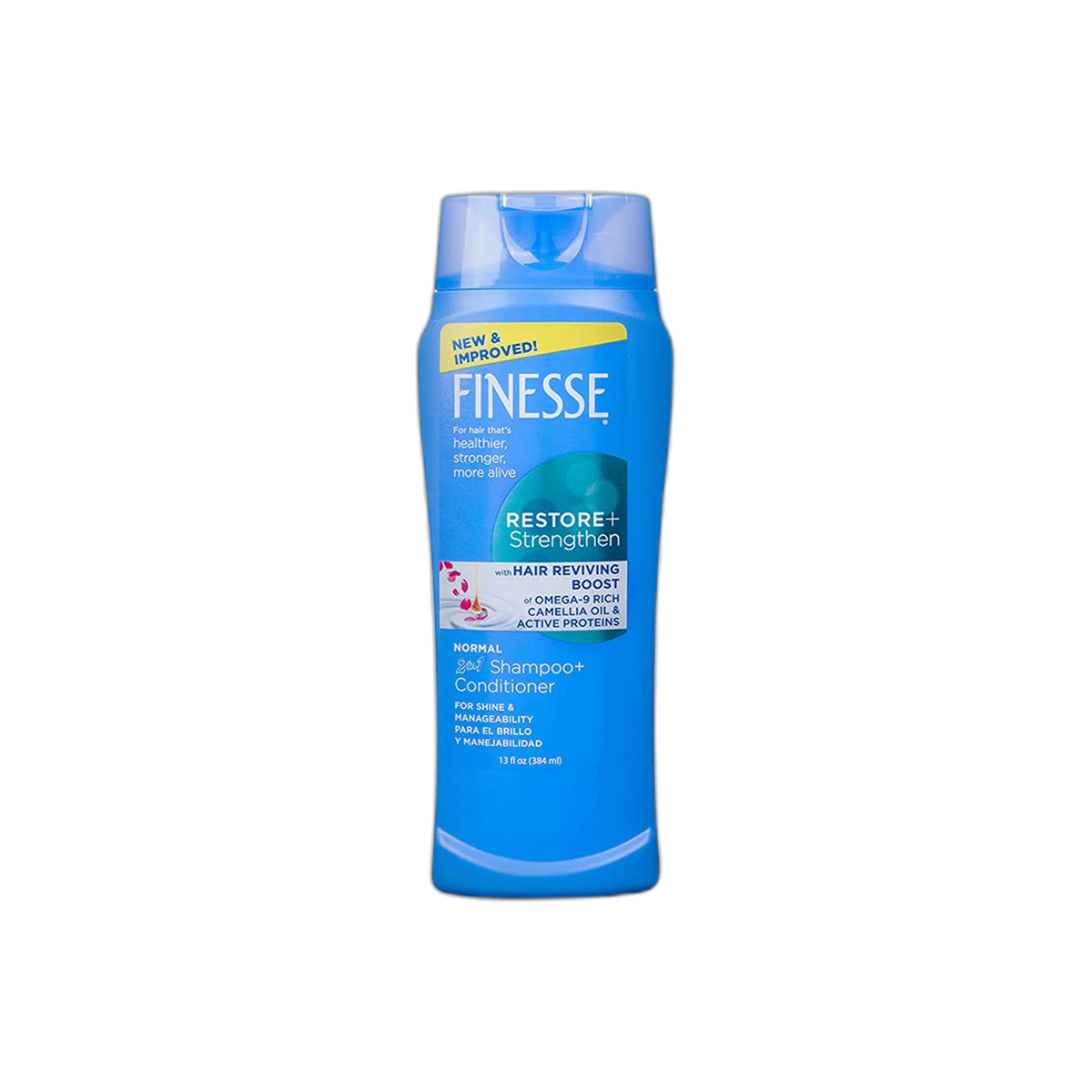 FINESSE Self Adjusting 2 in 1 Texture Enhancing Shampoo and Unisex Conditioner, 13 Ounce (I0025928)