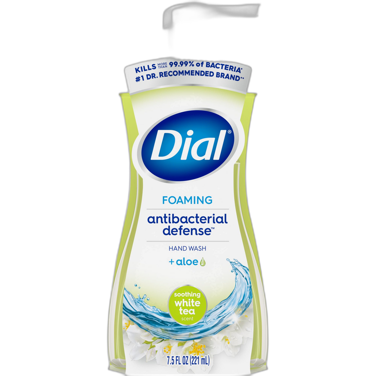 Dial Antibacterial Foaming Hand Wash, Soothing White Tea, 7.5 fl oz