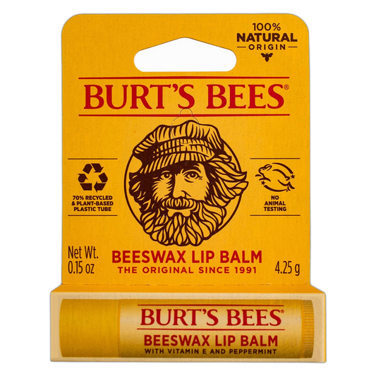 Burt's Bees Beeswax Lip Balm with Vitamin E & Peppermint 0.15 oz (Pack of 5)