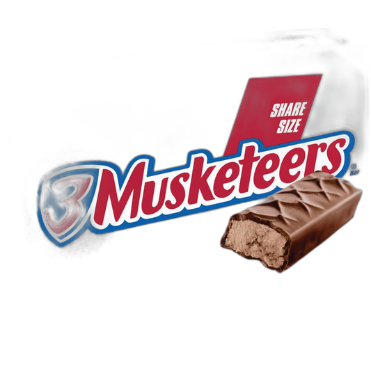 3 MUSKETEERS Milk Chocolate Candy Bars - Full Size Chocolate Bars, 3.28 oz Candy Bar (Pack of 24) Bulk Box