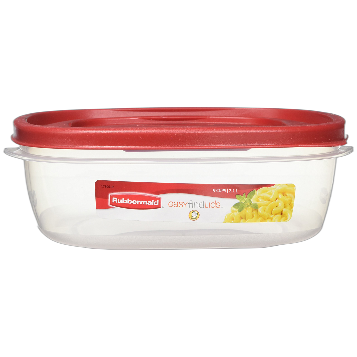 Rubbermaid 7J71 Easy Find Lid Square 9-Cup Food Storage Container and Lid (Pack of 4)