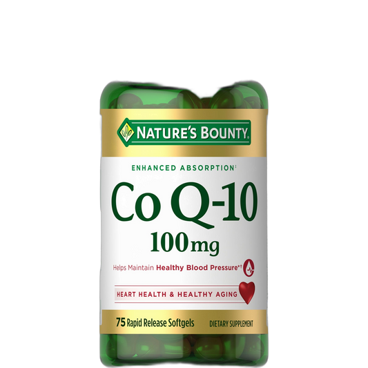 Nature's Bounty CoQ10, Helps Maintain Healthy Blood Pressure, 100 mg, Rapid Release Softgels, 75 Count