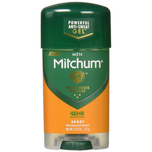 Mitchum Antiperspirant Deodorant Stick for Men, Triple Odor Defense Gel, 48 Hr Protection, Dermatologist Tested, Sport,green 2.25 oz (pack of 2)
