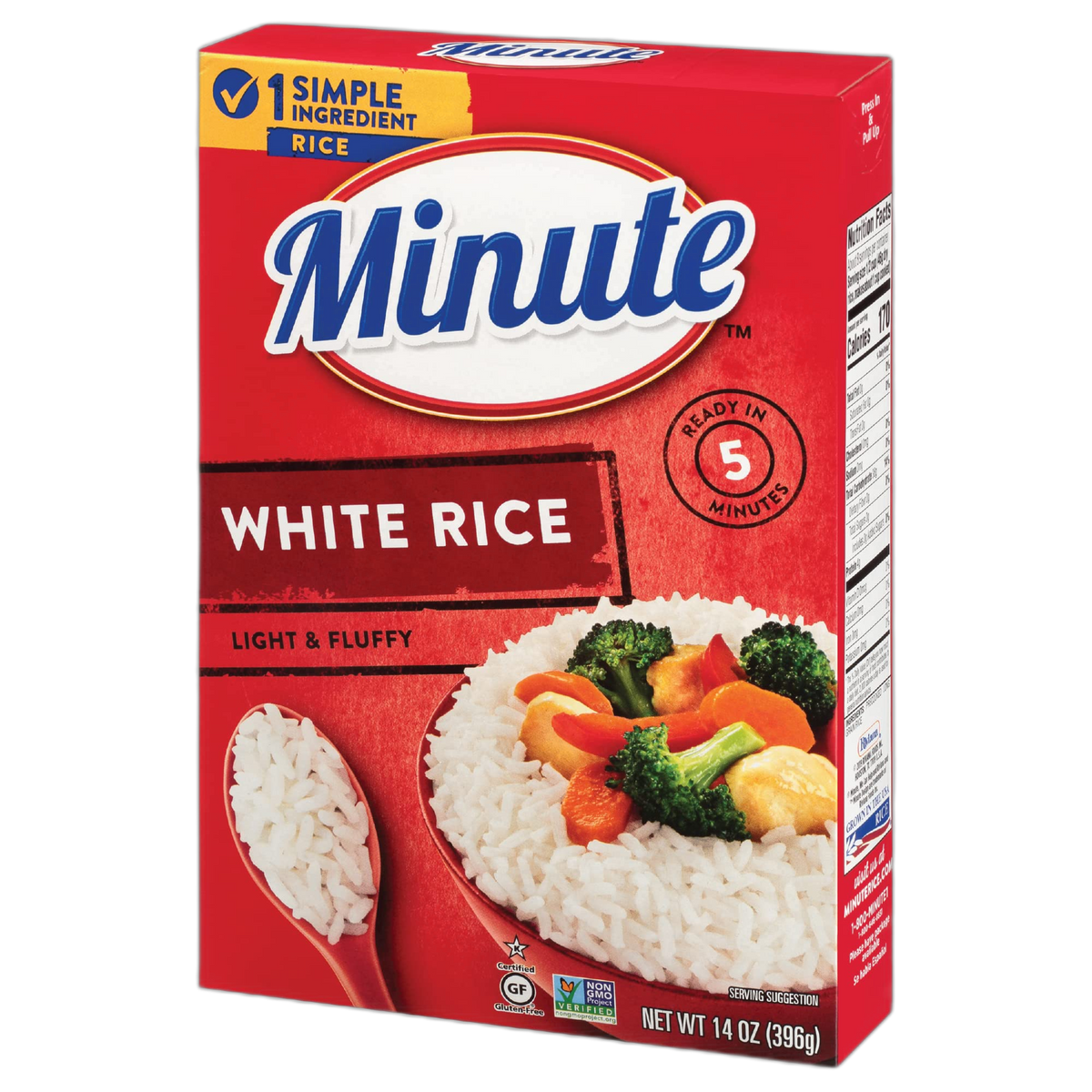 Minute White Rice, Instant White Rice for Quick Dinner Meals, 14-Ounce Box
