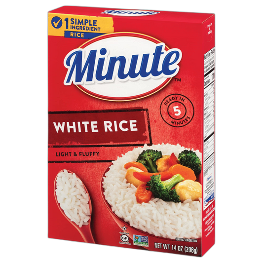 Minute White Rice, Instant White Rice for Quick Dinner Meals, 14-Ounce Box