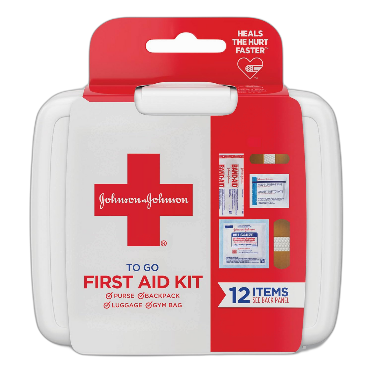 Johnson & Johnson First Aid to Go Portable Mini Travel Kit, 12 Pieces