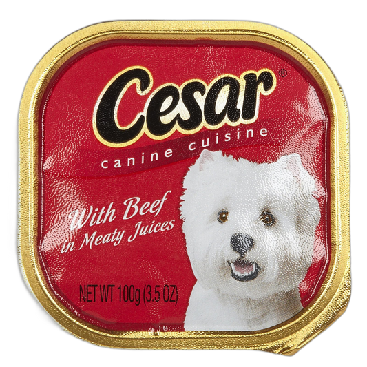 Pedigree Pet Food, Cesar Canine Cuisine with Beef in Meaty Juices, 3.5 Ounce