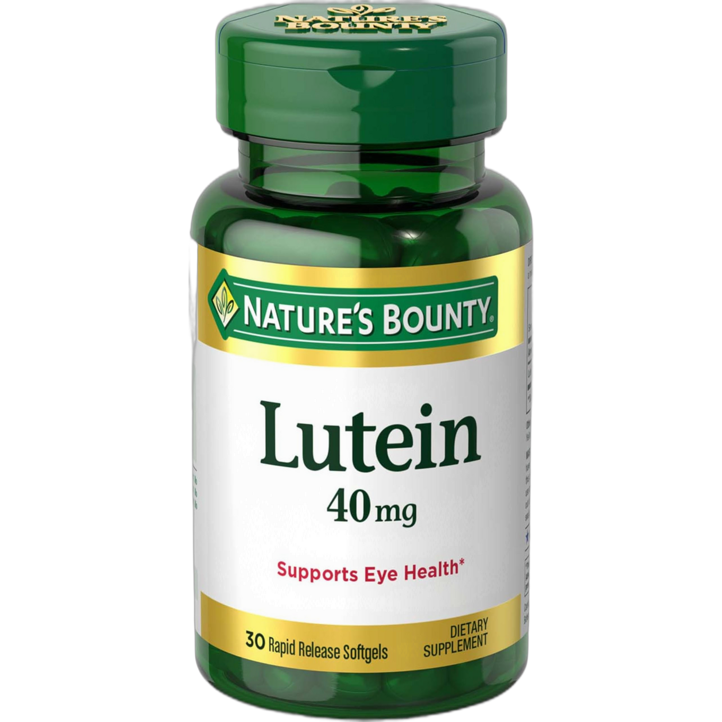 Nature's Bounty Lutein Pills, Eye Health Supplements and Vitamins, Support Vision Health, 40 mg, 30 Softgels