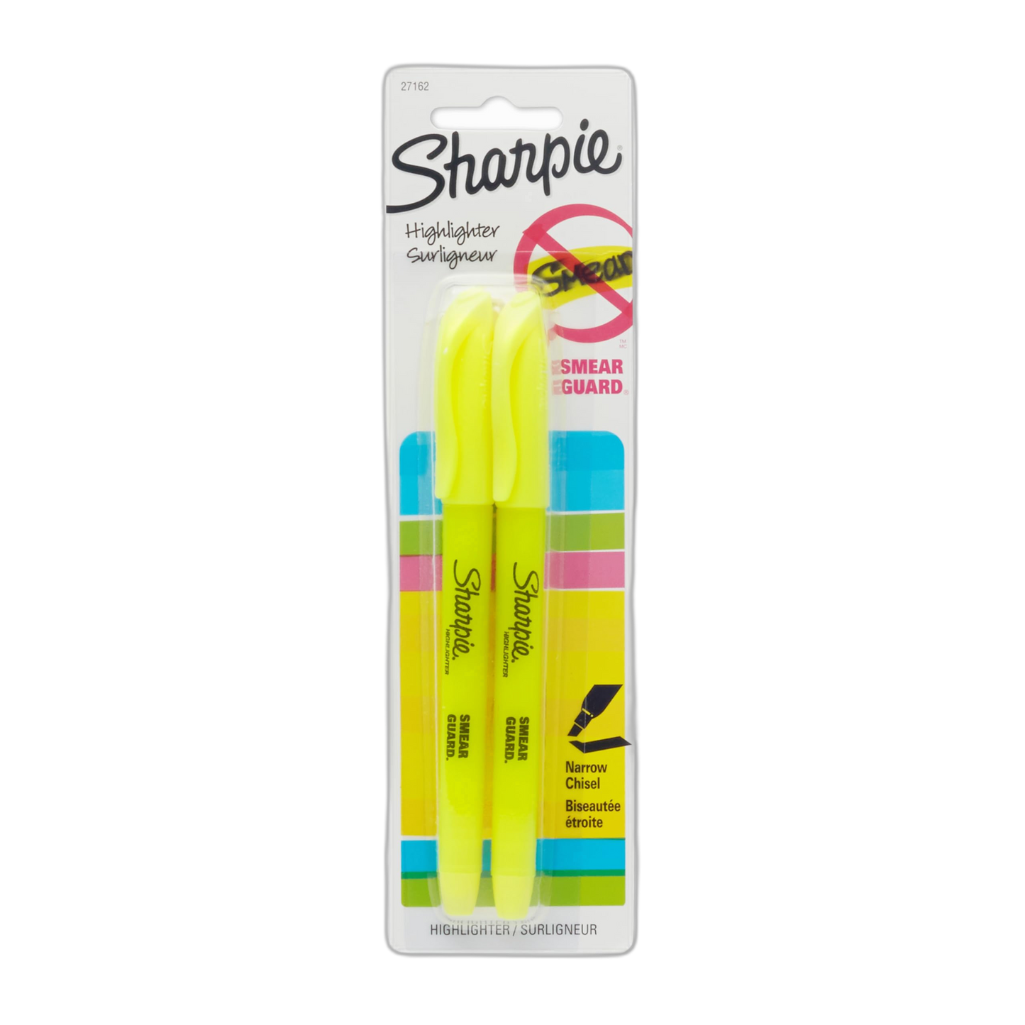 Sharpie Accent Pocket-Style Highlighters, 2 Fluorescent Yellow Highlighters (27162PP)