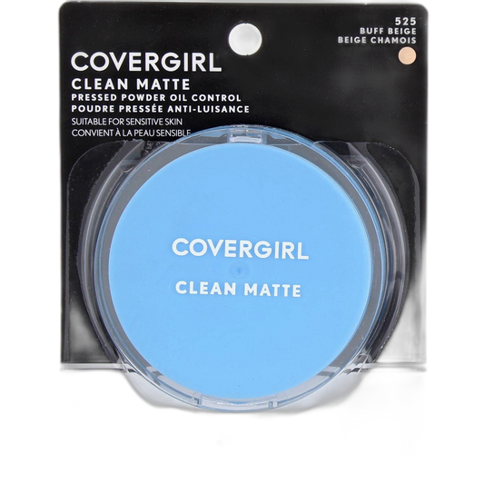 CoverGirl Clean Oil Control Pressed Powder, Buff Beige (W) 525, 0.35-Ounce Pan (Pack of 2)
