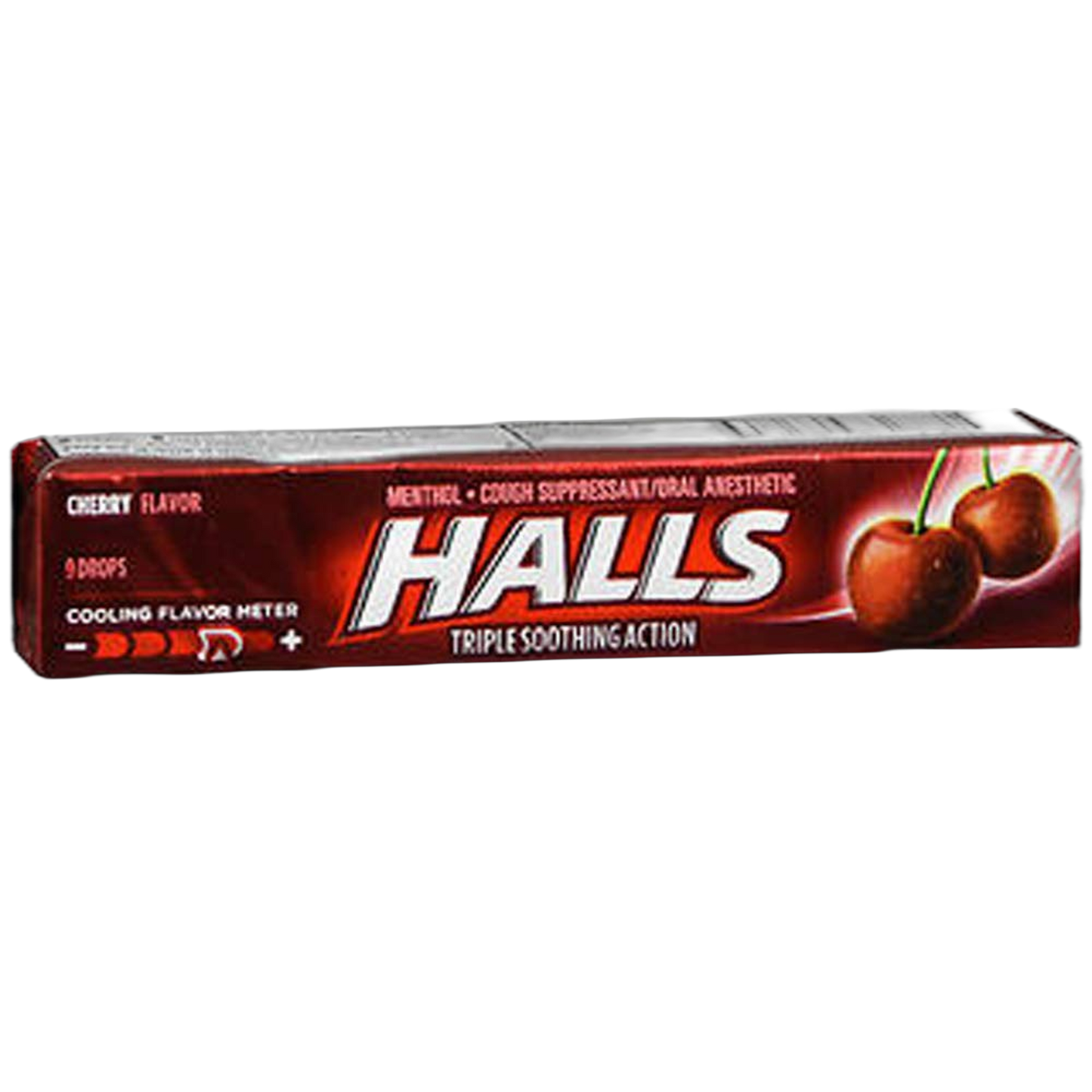 Halls Mentho-Lyptus Cough Suppressant, Cherry, 9-Count Drops (Pack of 20)