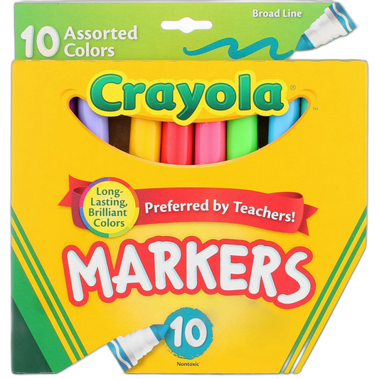 Crayola Bulk Buy Broad Line Markers 10 Pack Assorted Colors 58-7725 (3-Pack)