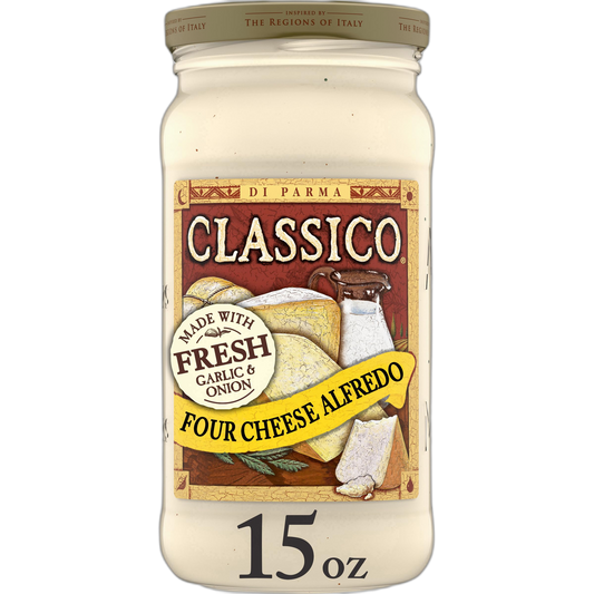 Classico Four Cheese Alfredo Pasta Sauce, 15 oz. Jar