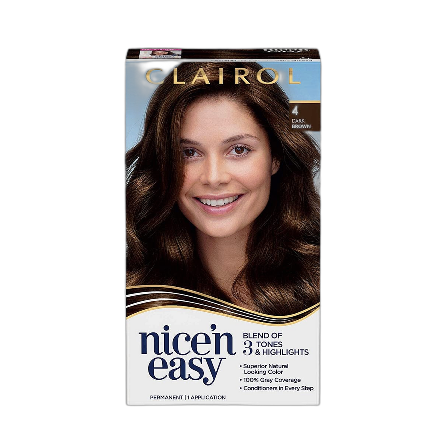 Clairol Nice 'n Easy Permanent Color,[4] Dark Brown, 1 Count