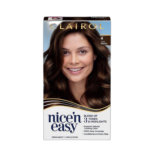 Clairol Nice 'n Easy Permanent Color,[4] Dark Brown, 1 Count