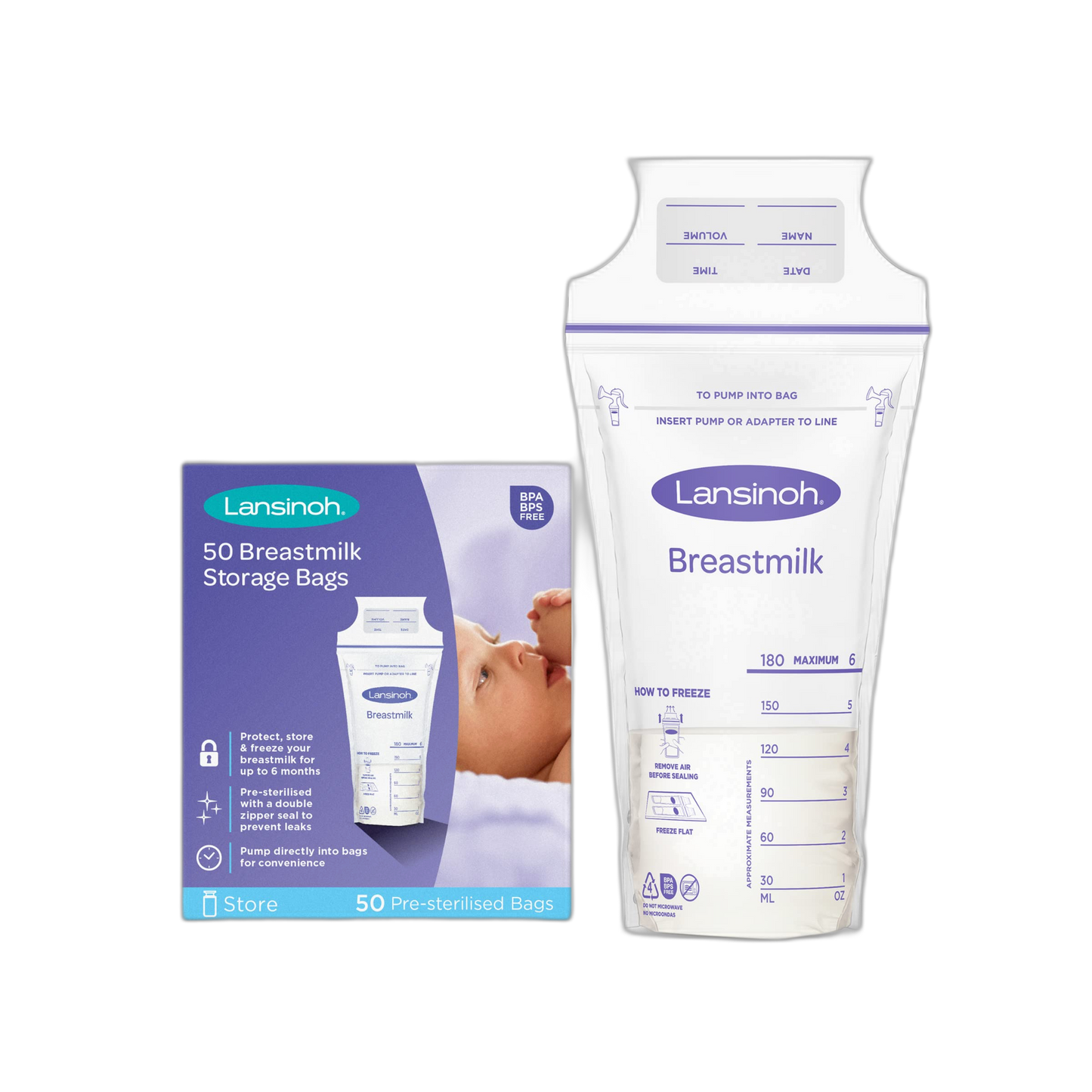 Lansinoh Breast Milk Storage Bags 50