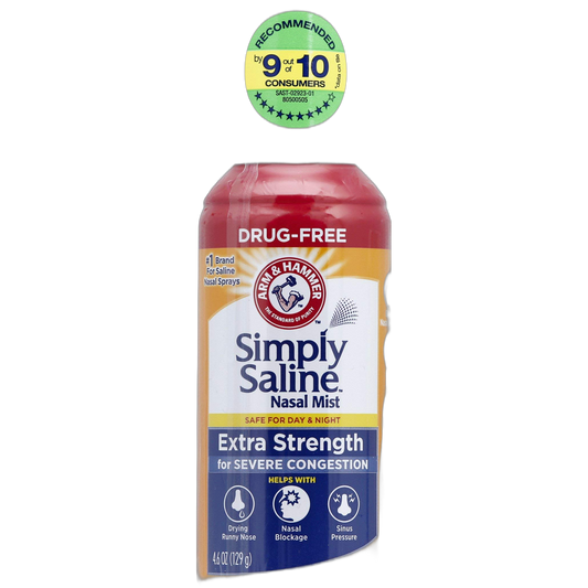 Simply Saline Adult Nasal Mist, Allergy & Sinus Relief, Extra Strength, 4.6 Fl Oz,Multi Color