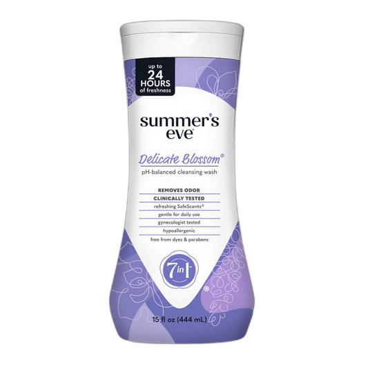 Summer's Eve Delicate Blossom Daily Refreshing All Over Feminine Body Wash, Removes Odor, Feminine Wash pH Balanced, 15 fl oz