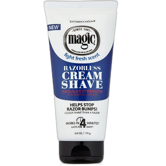 Magic Razorless Cream Shave Regular Strength 6 Ounce (177ml) (6 Pack)