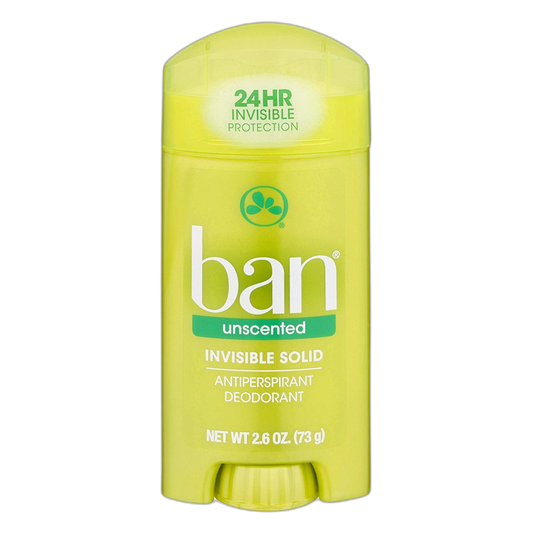 Ban Anti-Perspirant Deodorant Invisible Solid Unscented 2.60 oz (5 pack)