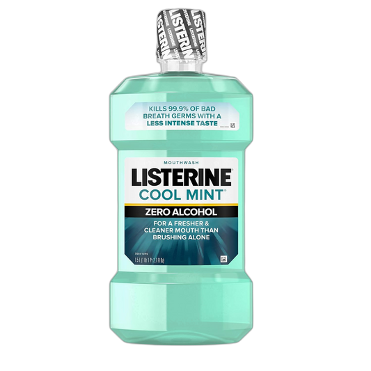 Listerine Zero Mouthwash, Clean Mint, 50.7-Ounce (1.5 L)